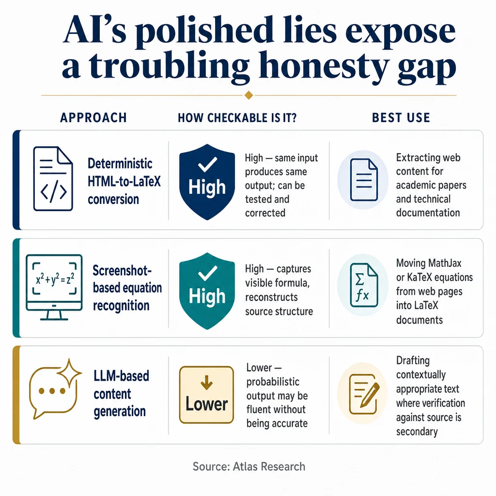 Infographic: AI's polished lies expose a troubling honesty gap